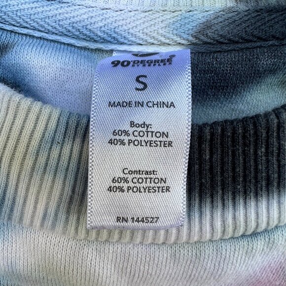 90 Degree by Reflex Tie Dye Crop Sweatshirt Size S - Picture 6 of 12